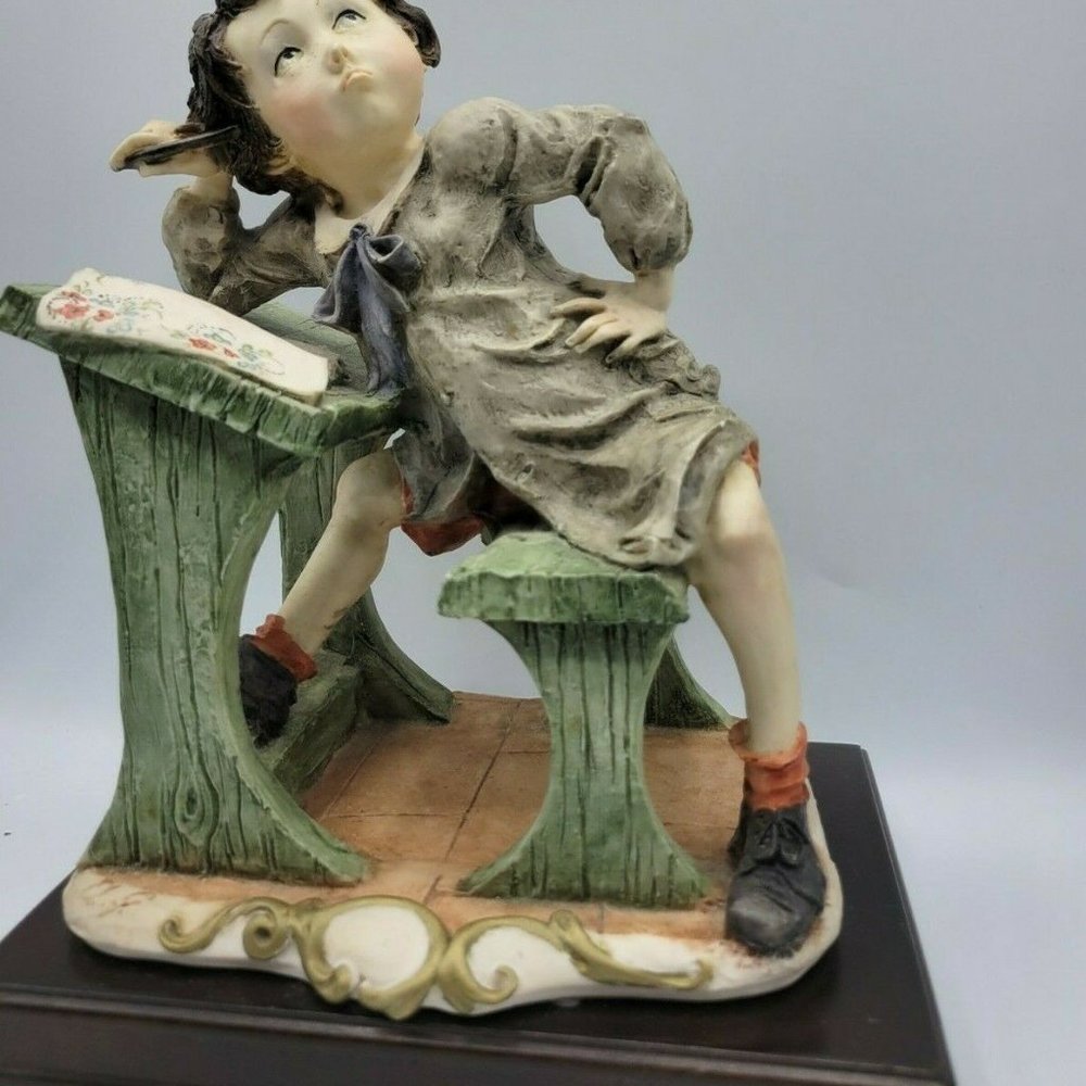 Early Giuseppe Armani Capodimonte Figurine Boy sit
